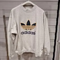 90sアディダス❤️トレフォイルスウェット 80-90's adidas Trefoil Logo Sweat L程度 / アディダス トレフォイル