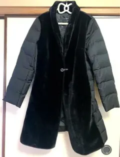 即発送！極備品！エムプルミエ　エムズセレクト フェイクムートン切替ダウンコート