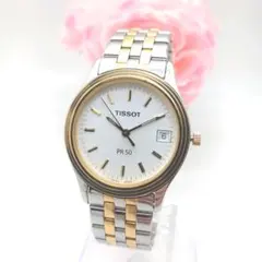 TISSOT クォーツ腕時計 ホワイト文字盤 動作品 2026年最新】TISSOT 文字盤カラー：ホワイト メンズ 腕時計(クォーツ