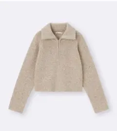 GU ネップハーフジップニットプルオーバー 新品未使用