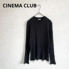 CINEMA CLUB リブロングTシャツ カットソー ブラック M