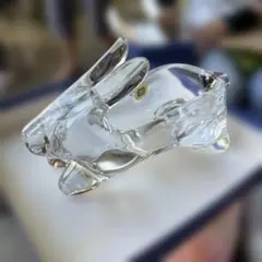 ガラス置物 うさぎ リス SASAKI CRYSTAL 新品のサムネイル
