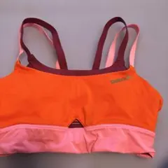Reebok PLAYDRY スポーツブラ オレンジピンク