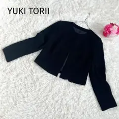 ユキトリイ ブラックフォーマル ノーカラージャケット【L】冠婚葬祭 礼服のサムネイル