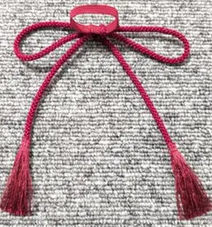 ハンドメイド素材 赤いリボン ゴム付き