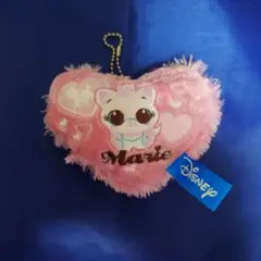 ディズニー マリー ハート型 ミニぬいぐるみ キーホルダー