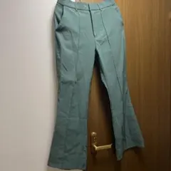 GRL グリーン フレアパンツ ハイウエスト