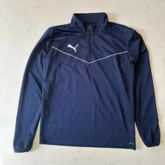 PUMA プーマ ハーフジップ ロンT 速乾 ネイビー Lサイズ（F900）