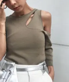 美品☆Ameri VINTAGE SLIP NECK KNITのサムネイル