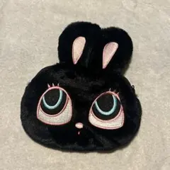 foxy illustrations フェイスポーチ BLACK BUNNY