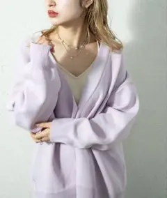 mystic ミスティック フリー ゆったり Vネックカーディガン ピンクのサムネイル
