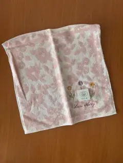 新品　LAURA ASHLEY 花刺繍　タオルハンカチ