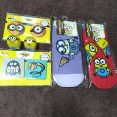 ミニオン ズ缶バッチ・ミニフギュア・靴下セット