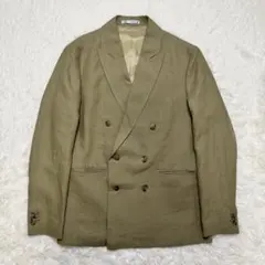 ZARA リネン100% ダブル テーラードジャケット 48