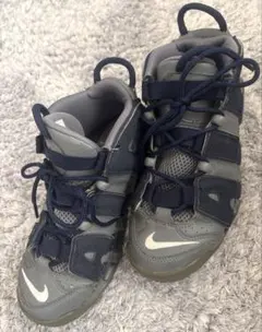 NIKE AIR MORE UPTEMPO グレー ネイビー23.5センチ