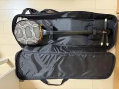 【専用ケース付】沖縄 三線 (さんしん) 人工蛇皮 伝統楽器 弦楽器
