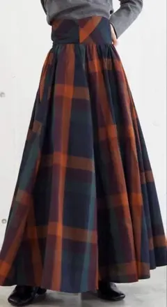 チェック柄 ロングスカート