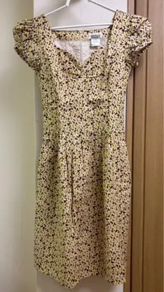 Agnes b. 花柄 ワンピース イエロー