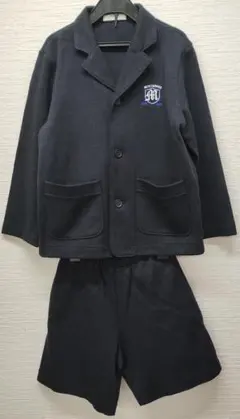 ミキハウス フォーマル　ニットスーツ　パンツ　ブレザー　上下　2点　セット　紺