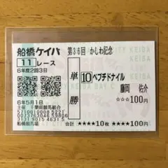 ペプチドナイル　第36回かしわ記念(JpnI) 　現地単勝馬券