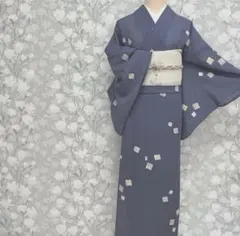正絹　夏きもの　絽小紋　四季の花のサムネイル