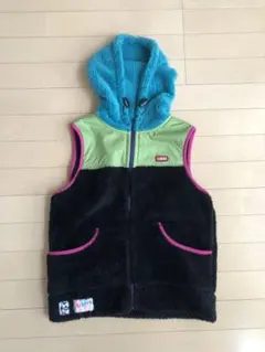 CHUMS ✕ atmos バイカラーフリースベストフード付き　XSサイズ