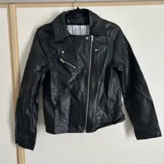 値下げ　黒 レザー ライダースジャケット　Lサイズ