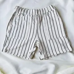 branshes 110 ストライプ ハーフパンツ 白黒