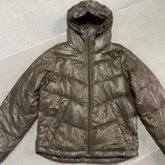 UNIQLO ブラウン ダウンジャケット フード付き M
