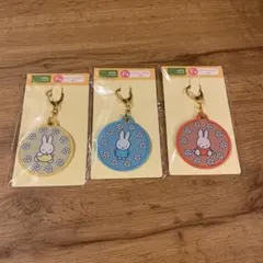 ミッフィー タイトーくじ F賞 ワッペンキーホルダー レッド イエロー ブルー