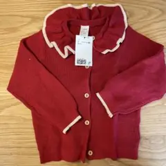 新品　H&M フリル付きカーディガン 90