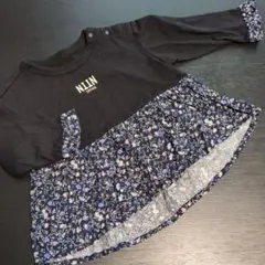 95　小花柄切り替えトップス