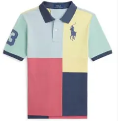 PoloRalphLauren カラーブロック キッズ 半袖ポロシャツ 110