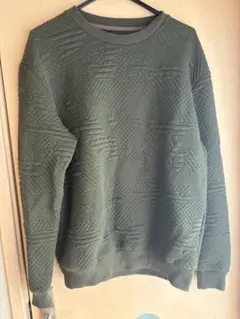ZARA メンズ クルーネック スウェット カーキ M