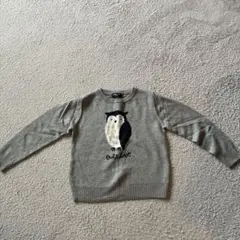 COMME CA ISM フクロウ刺繍　セーター 120cm