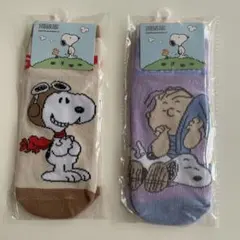スヌーピー キャラクター ソックス 20-24cm 2点セット