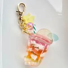 レモンソーダのドリンク風レジンチャーム