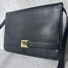 ✨クリスチャン ディオール ショルダーバッグ レザー ブラック ハニカム