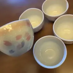 桜柄☆湯呑み5客セット☆ピンク☆