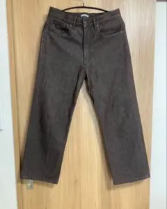 AURALEE HARD TWIST DENIM 5P PANTS ブラウン