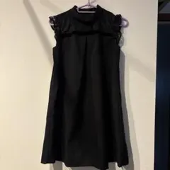 黒のノースリーブワンピース レース袖　150㎝