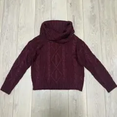 INGNI イング ケーブル編み オフタートルニット ボルドー ボルドー M