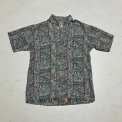 【90sハワイ製】RJC リバースプリント　プルオーバーアロハシャツ　Mのサムネイル