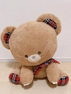 【新品】ブラウン テディベア ぬいぐるみ チェック柄