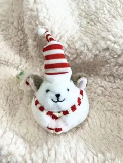 【チンチラぬいぐるみ】 ボーダー帽子とマフラーのXmas仕様！お迎えまちです！