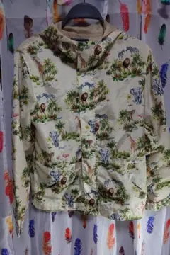 最終お値下げ!/羽織り/アニマル/グリーン/ジャングル/パーカー/フード付き