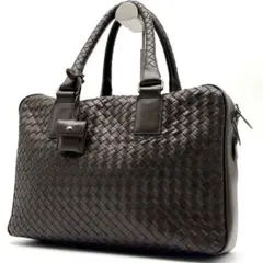 BOTTEGA VENETA イントレチャート レザー　ビジネスバッグ ブラウン