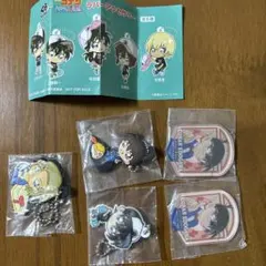 びっくらポン　名探偵コナン ラバーアクセサリーなど5個セット