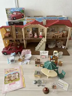 シルバニアファミリー　セット　合計11点　赤い屋根の大きなお家　家具　美品