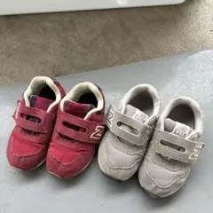 New Balance 996 ベビーシューズ 赤 グレー　13.5cm